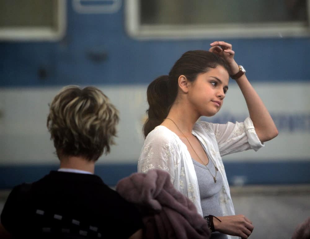 Selena Gomez was seen on the set of Fox's Monte Carlo filming in Budapest, Hungary on June 5, 2010. She was wearing a simple casual ensemble that she topped with a simple dark ponytail.