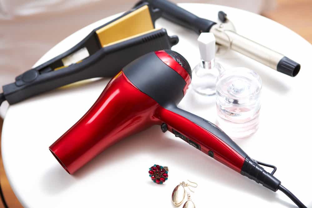 Hair appliances on the table