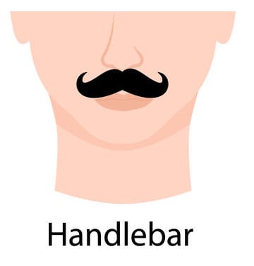 Handlebar mustache style