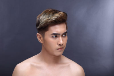 Man with highlights in his hair