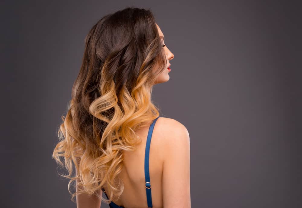 Brown to blonde ombre hairstyle