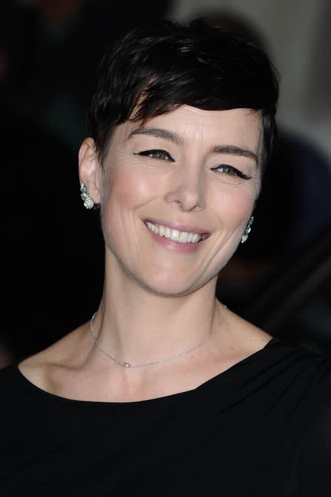 Olivia William's super short pixie is incorporated with subtle layers that created a soft texture.