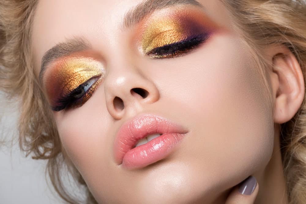 Woman with eyeshadow.