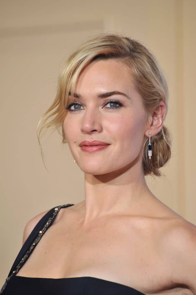 Kate Winslet in a single-shoulder dress