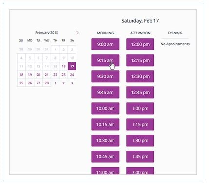Screenshot of MINDBODY Software Scheduling