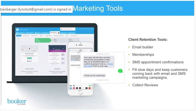 Screenshot of MINDBODY Software Marketing Tools