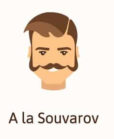 Illustration of A la Souvarov beard.