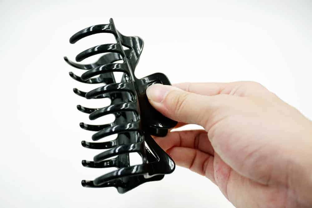Hair Barrettes hold spring Contour Snap Clips Black d