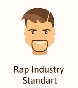 Illustration of Rap Industry Standard beard.